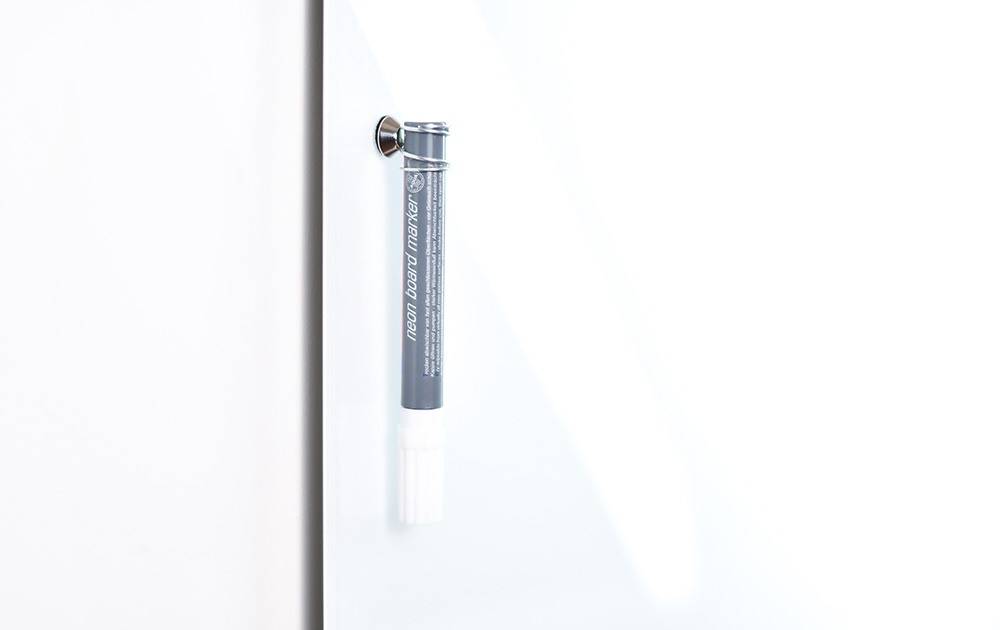Dry Wipe Marker Pen Neon Magnetic Complete - White