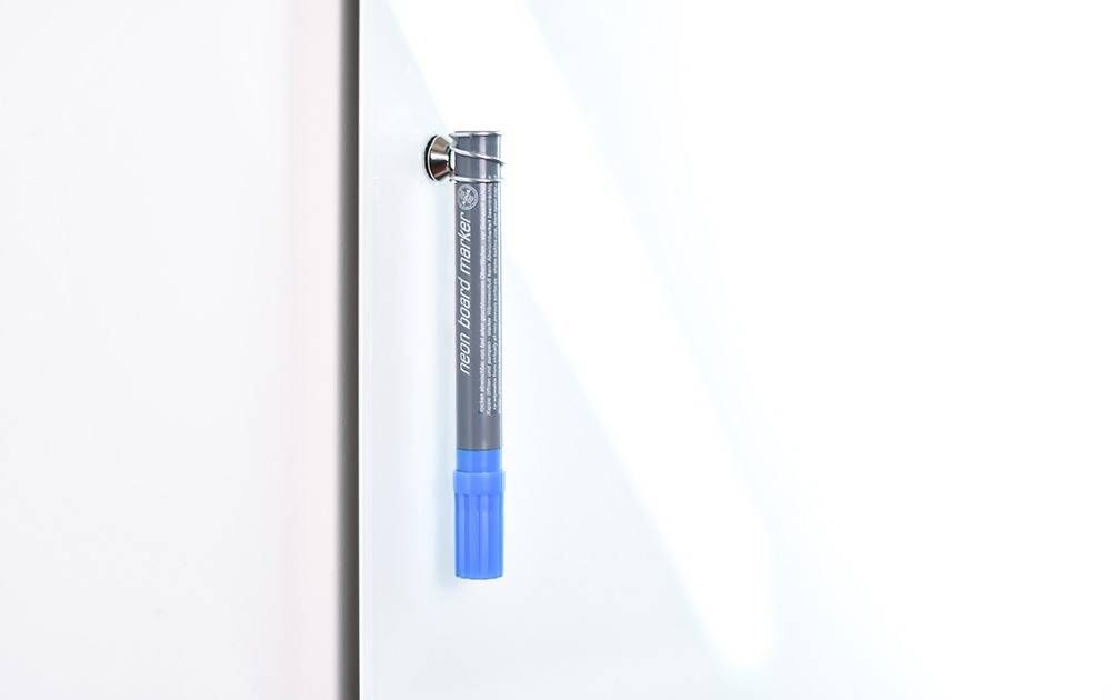 Dry Wipe Marker Pen Neon Magnetic Complete - Blue