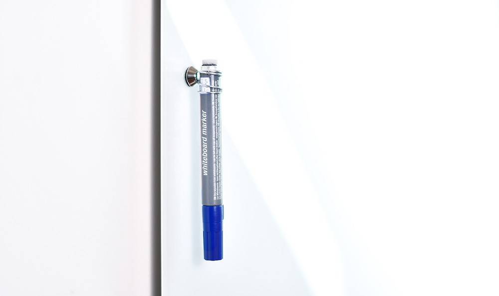 Dry Wipe Marker Pen Magnetic Complete - Blue